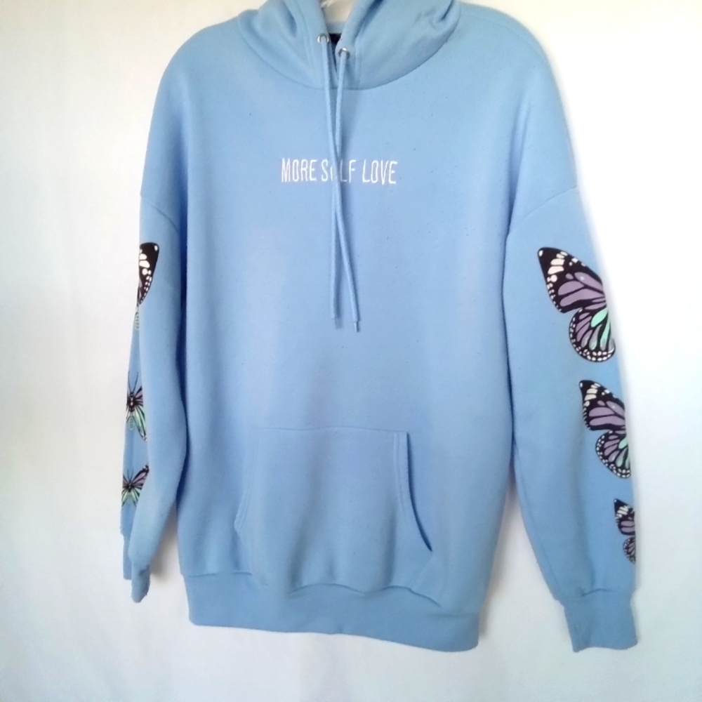 More Self Love Light Blue Hoodie